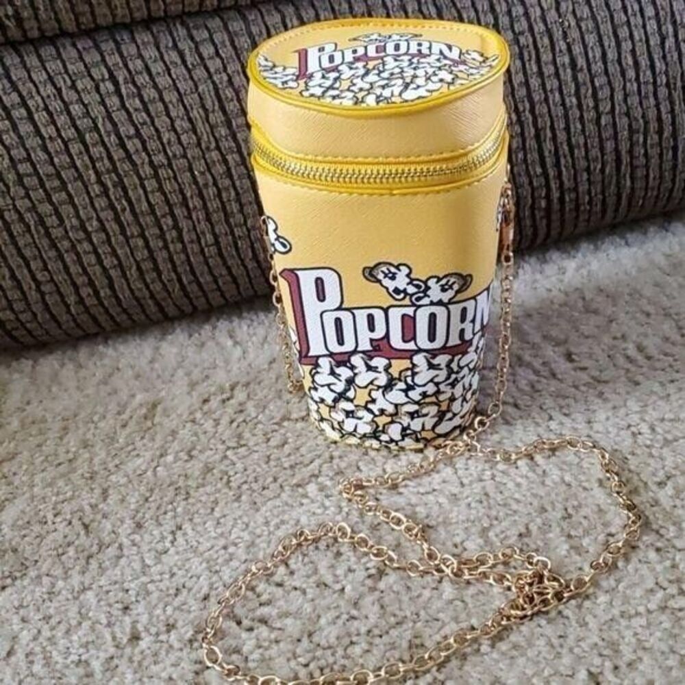 Yellow popcorn crossbody bag